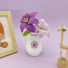 Load image into Gallery viewer, Small Lily with Vase Crochet Pattern