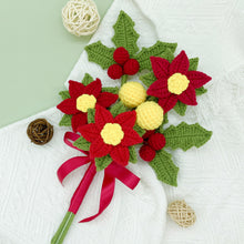Load image into Gallery viewer, Poinsettia Flower & Holly Leaf Crochet Pattern