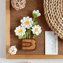 Load image into Gallery viewer, Flat Daisy Vase Crochet Pattern