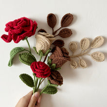 Load image into Gallery viewer, Rose Flower Bouquet Crochet Patterns