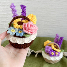 Load image into Gallery viewer, Mini Flower Basket and Flowers Crochet Pattern