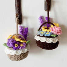 Load image into Gallery viewer, Mini Flower Basket and Flowers Crochet Pattern