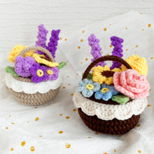 Load image into Gallery viewer, Mini Flower Basket and Flowers Crochet Pattern