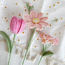 Load image into Gallery viewer, Crochet Flowers Pink
