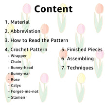 Load image into Gallery viewer, Bunny's Bouquet Crochet Pattern