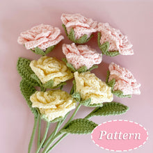 Load image into Gallery viewer, Cappuccino Rose Crochet Pattern