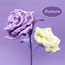 Load image into Gallery viewer, Rosa Chinensis Flower Crochet Pattern