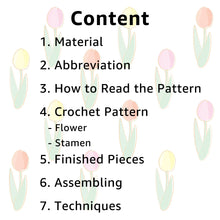 Load image into Gallery viewer, Forget-Met-Not Flower Crochet Pattern