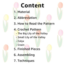 Load image into Gallery viewer, Hanging Lily of the Valley Crochet Pattern