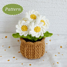 Load image into Gallery viewer, Daisy Flowerpot Crochet Pattern