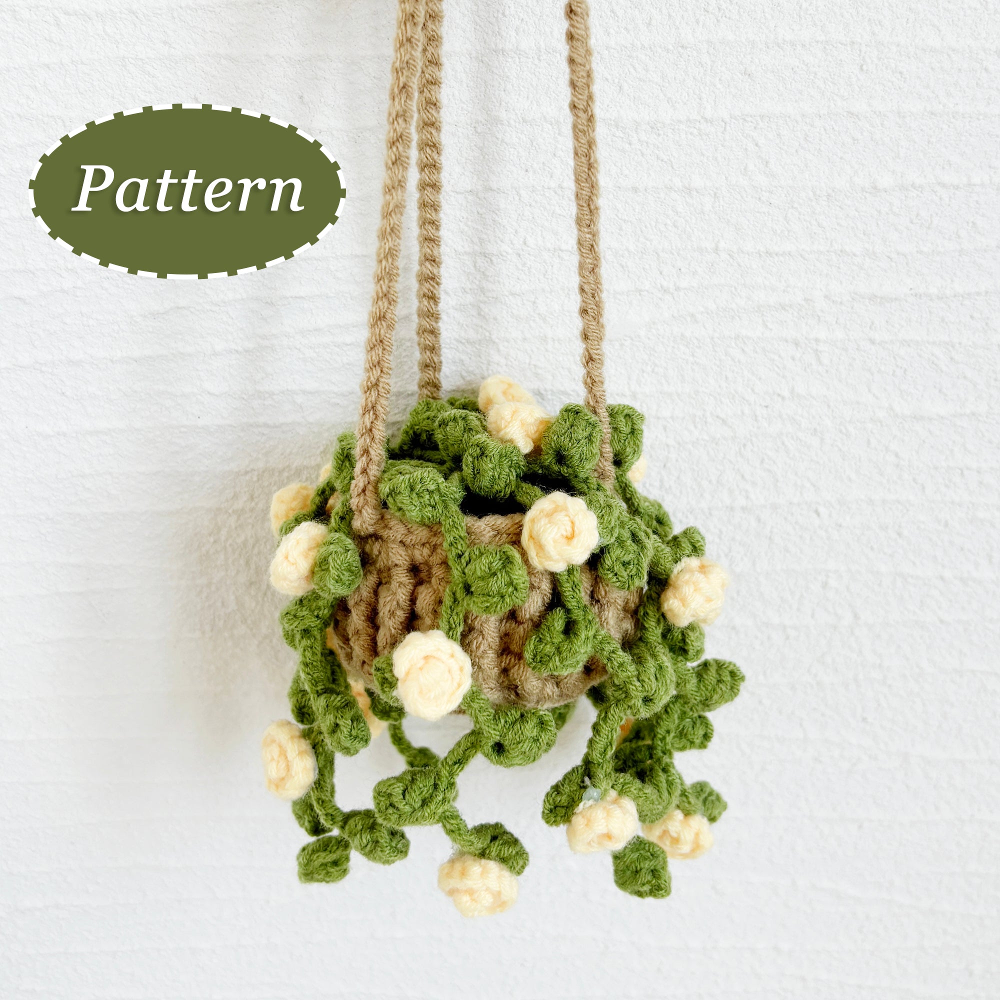 crochet pothos plant pattern String of Pearls Pothos Crochet Pattern