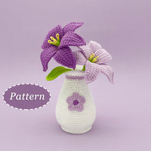 Load image into Gallery viewer, Small Lily with Vase Crochet Pattern