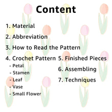 Load image into Gallery viewer, Small Lily with Vase Crochet Pattern