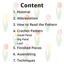 Load image into Gallery viewer, Tulip Flower Crochet Pattern