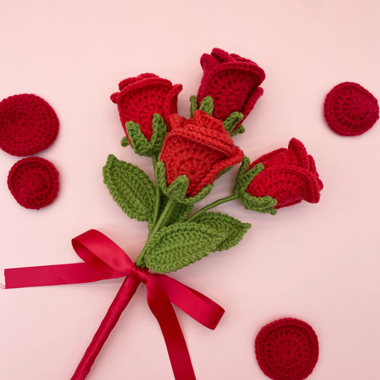 Rose Crochet Kit Red