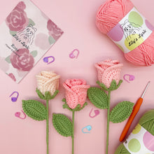 Load image into Gallery viewer, Rose Crochet Kit Pink