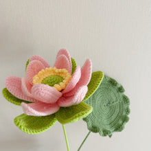 Load image into Gallery viewer, Lotus Water Lily Flower Crochet Pattern