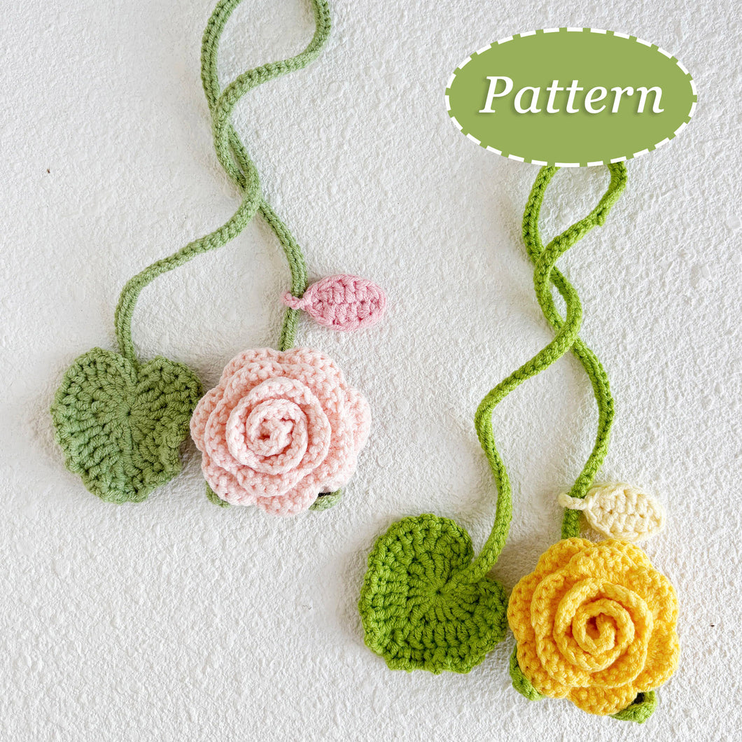 Rose & Heart Chain Crochet Pattern