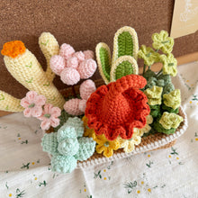 Load image into Gallery viewer, Pot of Succulents Crochet Pattern
