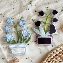 Load image into Gallery viewer, Flat Lily-of-the-Valley Pot Crochet Pattern
