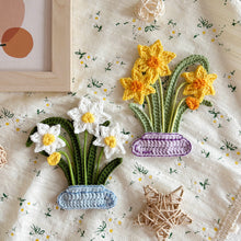 Load image into Gallery viewer, Flat Daffodils Vase Crochet Pattern
