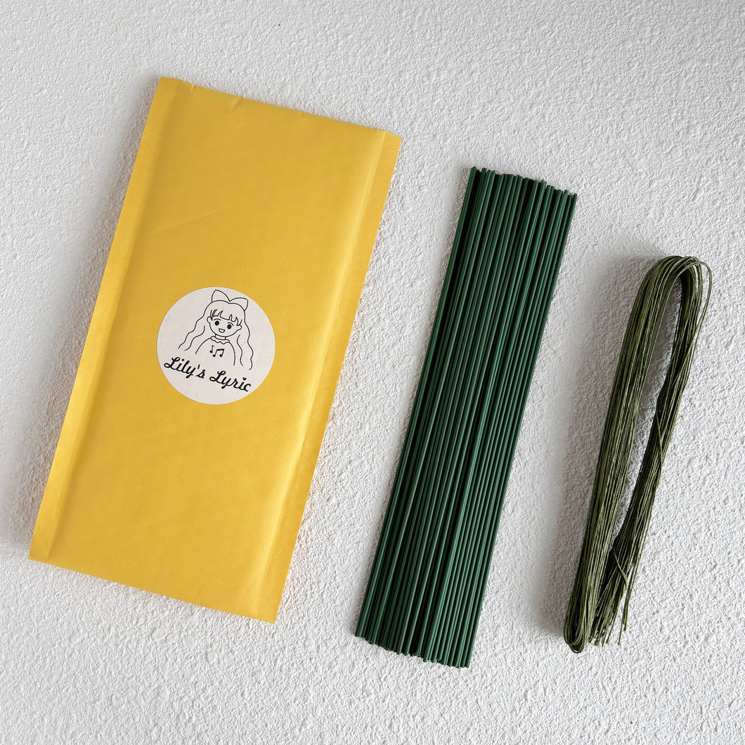 100 pcs Flower Branch Stem & Iron Wire