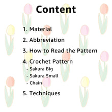 Load image into Gallery viewer, Hanging Sakura Crochet Pattern
