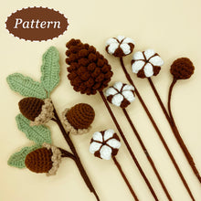 Load image into Gallery viewer, Cotton &amp; Pinecone &amp; Acorn Crochet Pattern
