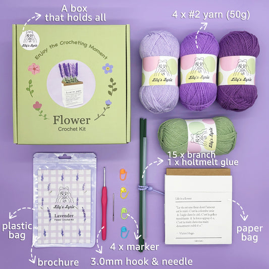 Lavender Crochet Kit Purple