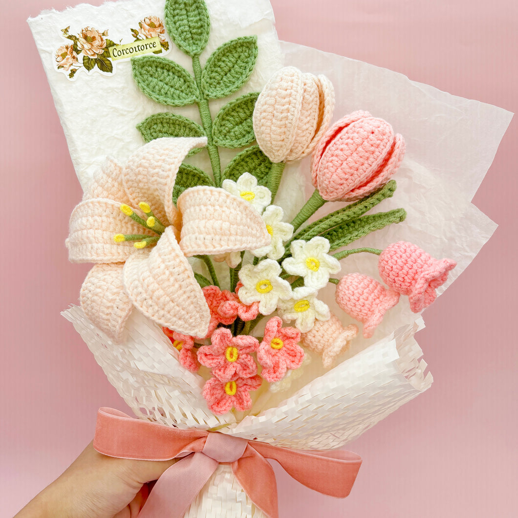 Lily Flower Bouquet Crochet Patterns