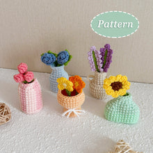 Load image into Gallery viewer, Tiny Flower Vases Crochet Pattern
