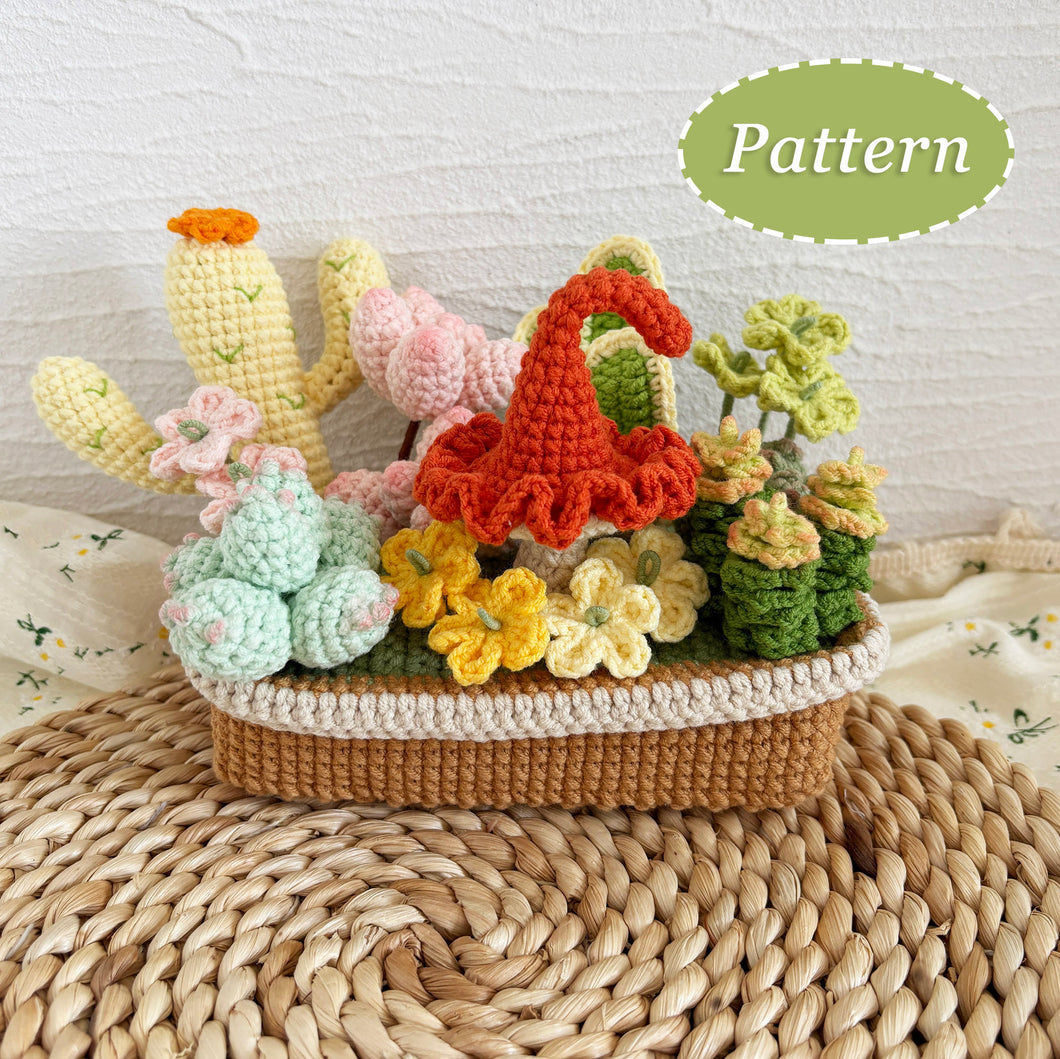 Pot of Succulents Crochet Pattern – Lily's Lyric