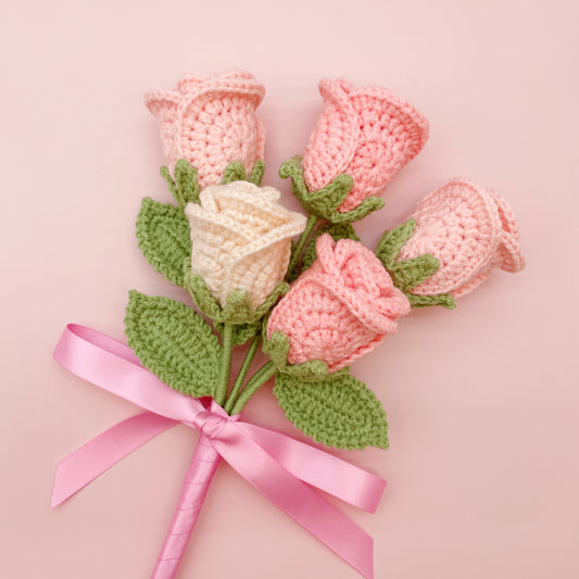 Rose Crochet Kit Pink