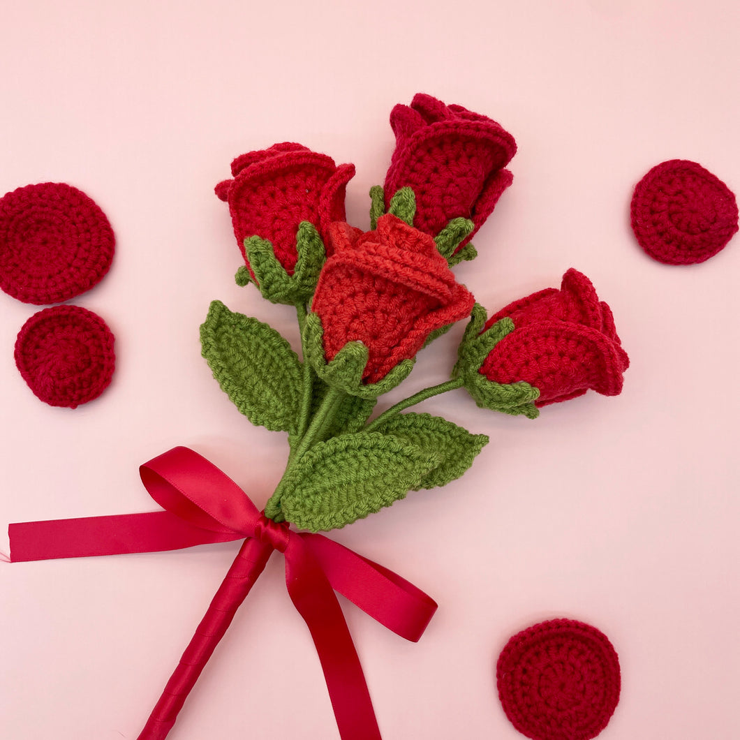 Rose Crochet Kit Red – Lily's Lyric