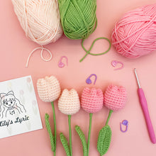 Load image into Gallery viewer, Tulip Flowerpot Crochet Kit Pink
