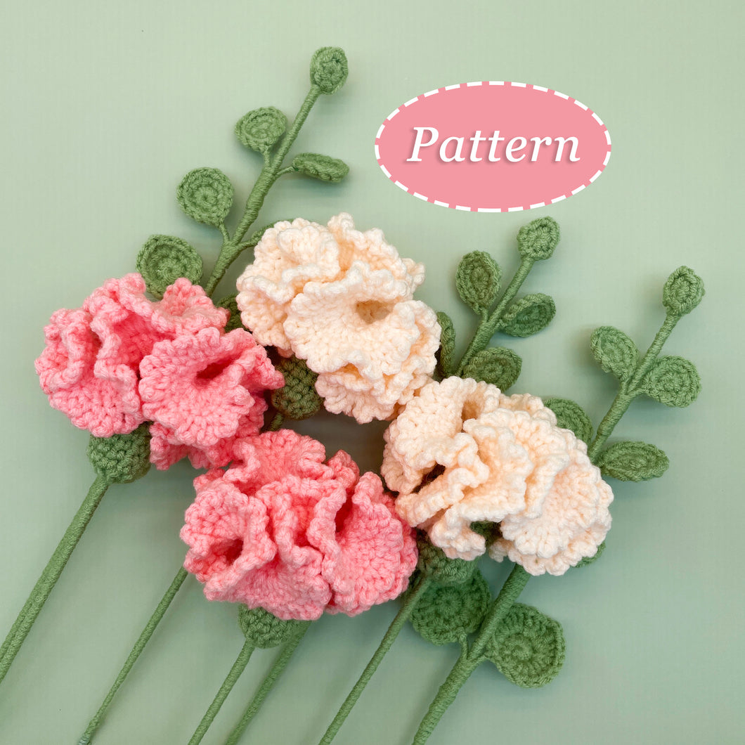 Carnation & Eucalyptus Crochet Pattern