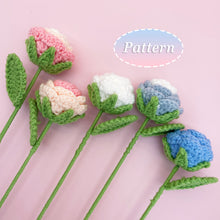 Load image into Gallery viewer, Rose Flower Crochet Pattern
